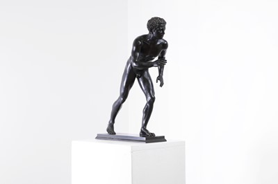 Lot 187 - A patinated bronze figure of a male athlete