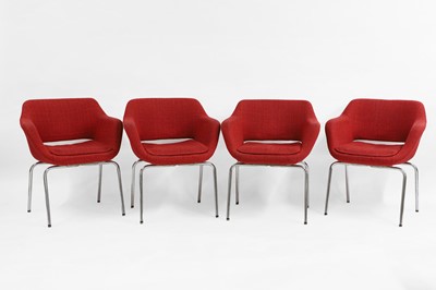 Lot 438 - A set of four Italian armchairs