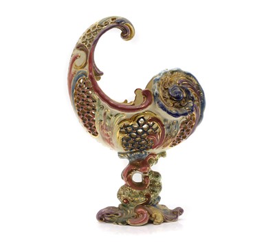 Lot 352 - A Hungarian Fischer pottery centrepiece
