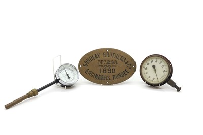 Lot 34 - A steam engine oval maker's plaque