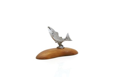 Lot 4 - A Desmo leaping salmon car radiator mascot