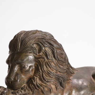 Lot 36 - A bronze figure of a lion