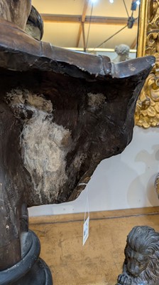 Lot 72 - A large plaster and painted bust of 'The Augustus of Prima Porta'