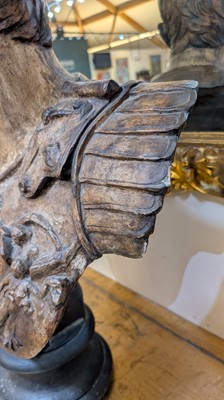 Lot 72 - A large plaster and painted bust of 'The Augustus of Prima Porta'