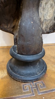 Lot 72 - A large plaster and painted bust of 'The Augustus of Prima Porta'