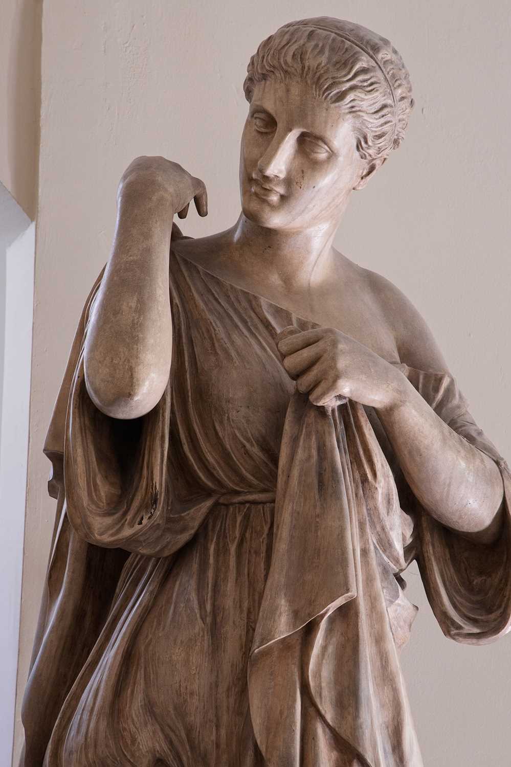 Lot 4 - A monumental plaster figure of Diana of Gabii after the antique