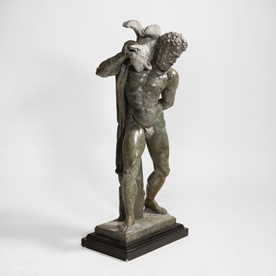 Lot 57 - A large grand tour-type green marble figure of Hercules and the Erymanthian Boar