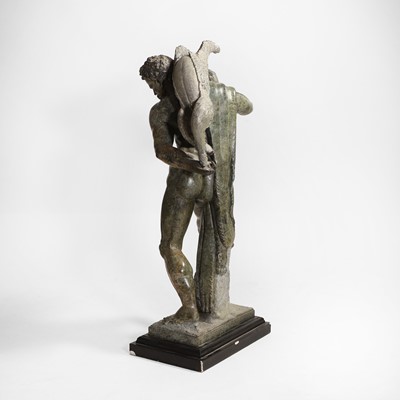 Lot 57 - A large grand tour-type green marble figure of Hercules and the Erymanthian Boar