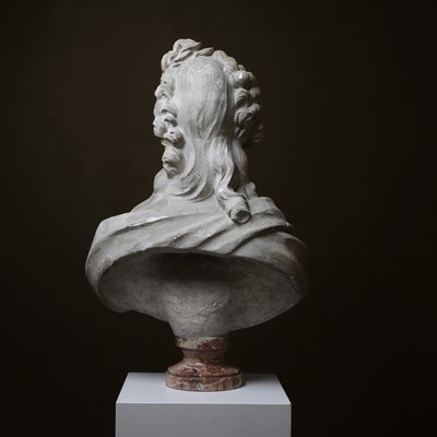 Lot 25 - A plaster portrait bust of Marie-Anne de Cupis de Camargo