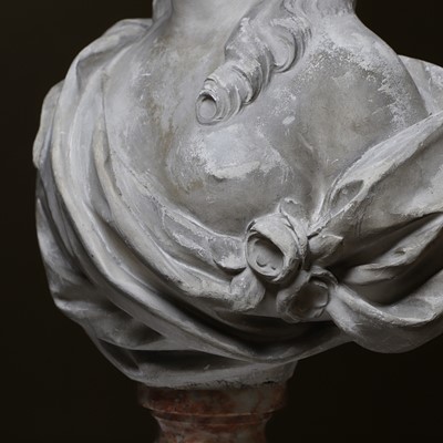 Lot 25 - A plaster portrait bust of Marie-Anne de Cupis de Camargo