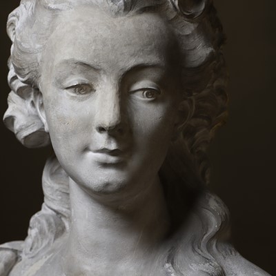 Lot 25 - A plaster portrait bust of Marie-Anne de Cupis de Camargo