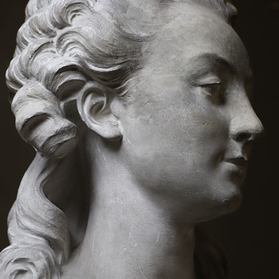 Lot 25 - A plaster portrait bust of Marie-Anne de Cupis de Camargo