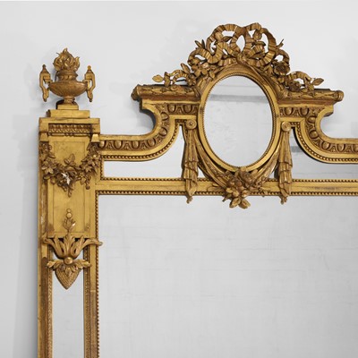 Lot 1 - A Louis XVI-style gilt wall mirror