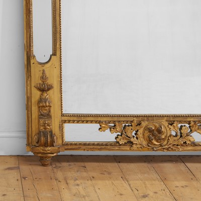 Lot 1 - A Louis XVI-style gilt wall mirror