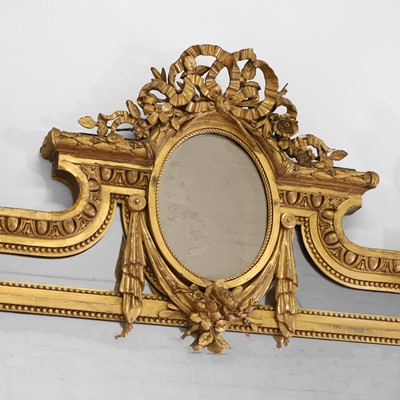 Lot 1 - A Louis XVI-style gilt wall mirror
