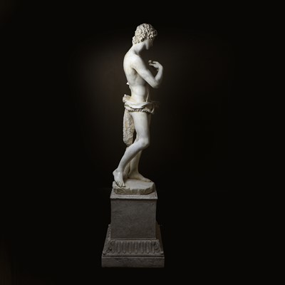 Lot 76 - A large Mannerist plaster figure of John the Baptist
