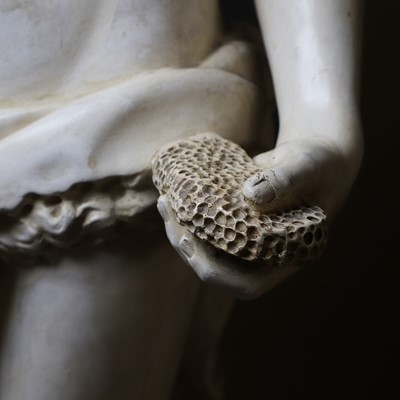Lot 76 - A large Mannerist plaster figure of John the Baptist