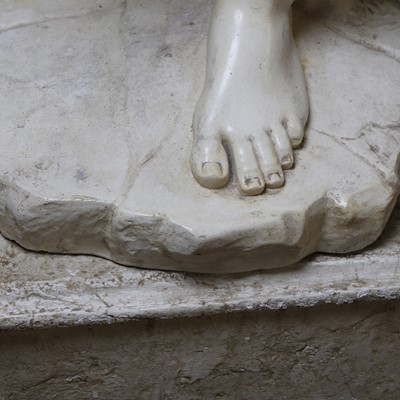 Lot 76 - A large Mannerist plaster figure of John the Baptist