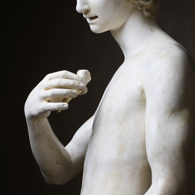 Lot 76 - A large Mannerist plaster figure of John the Baptist