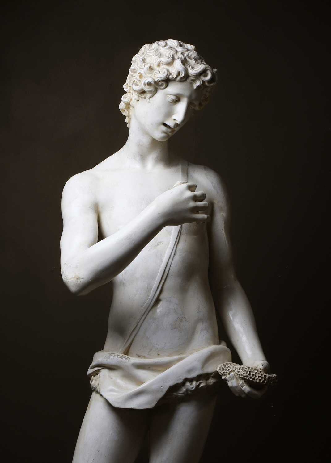 Lot 76 - A large Mannerist plaster figure of John the Baptist