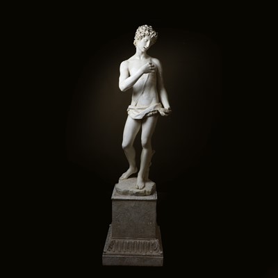 Lot 76 - A large Mannerist plaster figure of John the Baptist