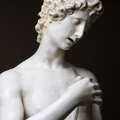 Lot 76 - A large Mannerist plaster figure of John the Baptist