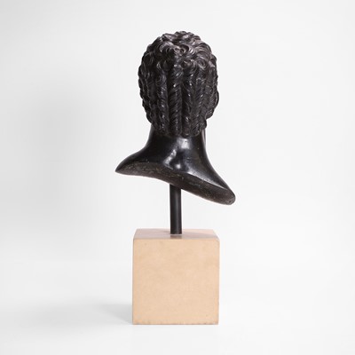 Lot 49 - A grand tour black marble bust of a man