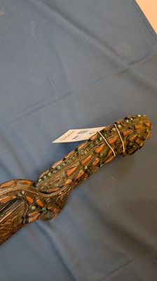 Lot 448 - An Ottoman gold-damascened steel kilij sword