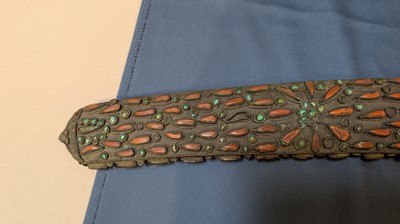 Lot 448 - An Ottoman gold-damascened steel kilij sword