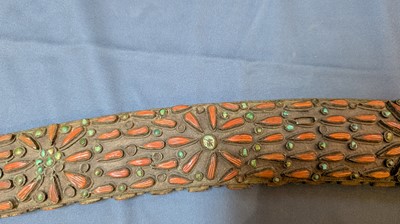 Lot 448 - An Ottoman gold-damascened steel kilij sword