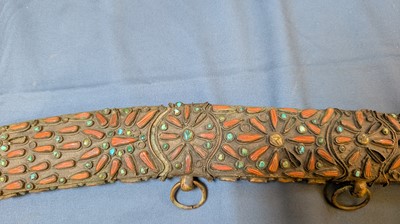 Lot 448 - An Ottoman gold-damascened steel kilij sword