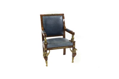 Lot 563 - A gilt-mounted armchair