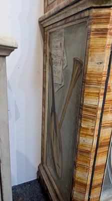 Lot 336 - A large painted tromp l'oeil cabinet