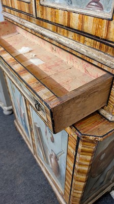 Lot 336 - A large painted tromp l'oeil cabinet