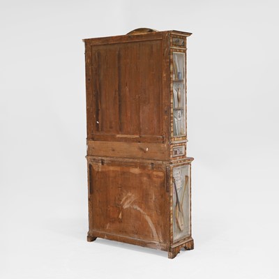Lot 336 - A large painted tromp l'oeil cabinet