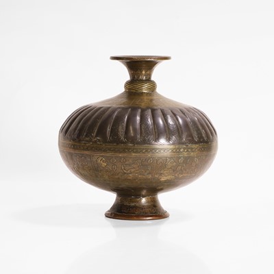 Lot 340 - A copper and brass vase