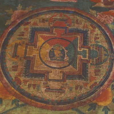 Lot 122 - A large Tibetan scroll