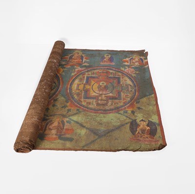 Lot 122 - A large Tibetan scroll