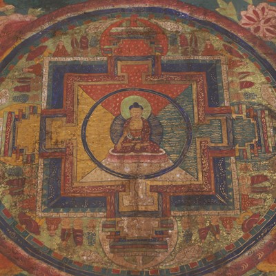 Lot 122 - A large Tibetan scroll
