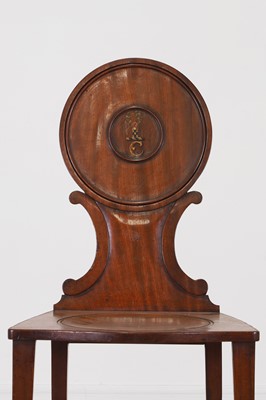 Lot 7 - A George III mahogany hall chair