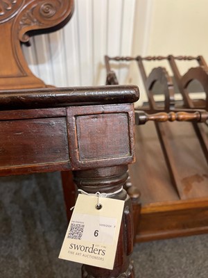 Lot 6 - A William IV mahogany hall chair