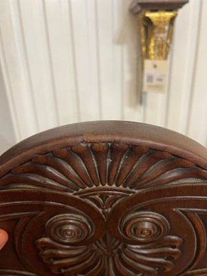 Lot 6 - A William IV mahogany hall chair