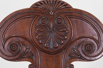 Lot 6 - A William IV mahogany hall chair