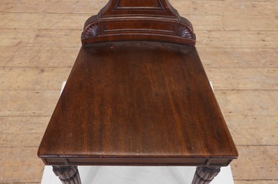 Lot 6 - A William IV mahogany hall chair