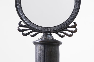 Lot 9 - A Regency bronze diminutive desk mirror