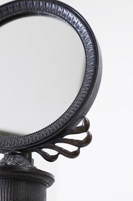 Lot 9 - A Regency bronze diminutive desk mirror