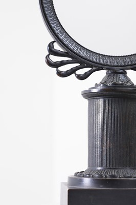 Lot 9 - A Regency bronze diminutive desk mirror