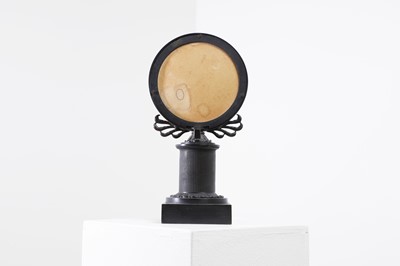 Lot 9 - A Regency bronze diminutive desk mirror