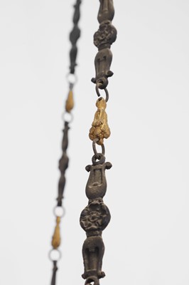 Lot 19 - A Regency gilt-bronze and patinated bronze chandelier