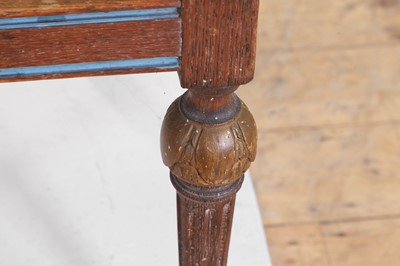 Lot 52 - A set of six oak and cane elbow chairs